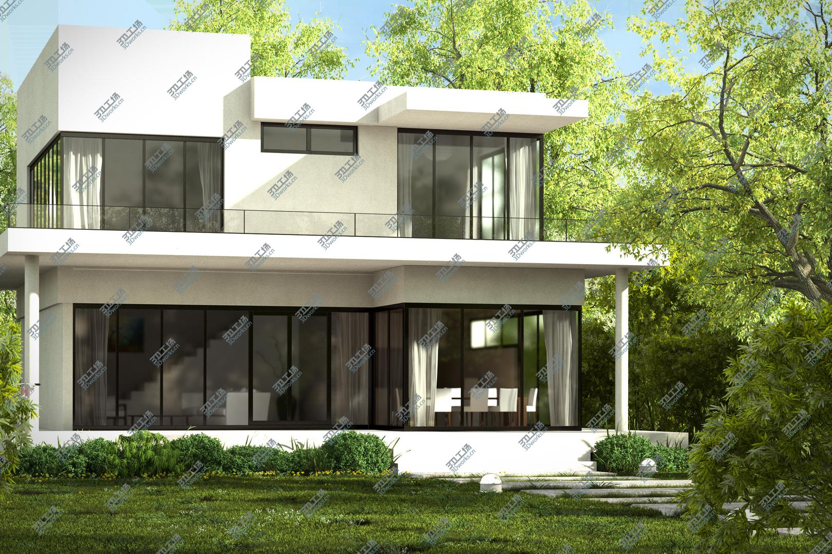 images/goods_img/2021040233/Modern House Exterior with Garden and Interiors for Maya and 3dsmax/4.jpg